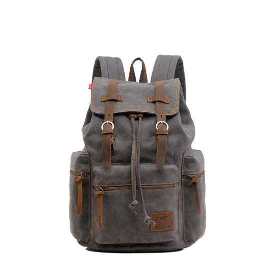 Canvas Rucksack Herren Damen – Vintage Daypack mit Laptopfach 14 Zoll