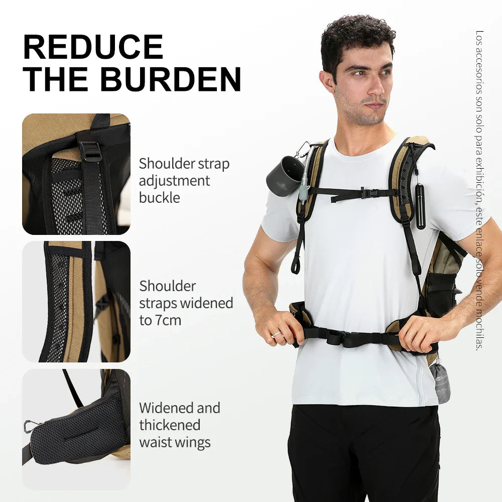 Bergsteigerrucksack 35 Liter – Regenhülle & Trinksystem-Option