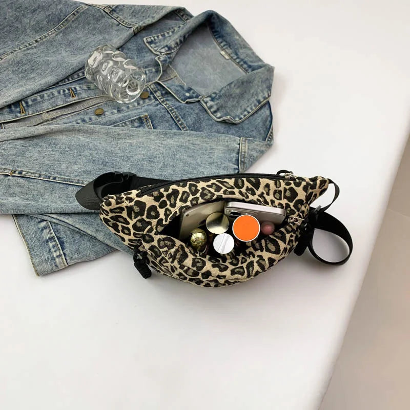 Gürteltasche Damen Leopard Canvas – modisch & praktisch