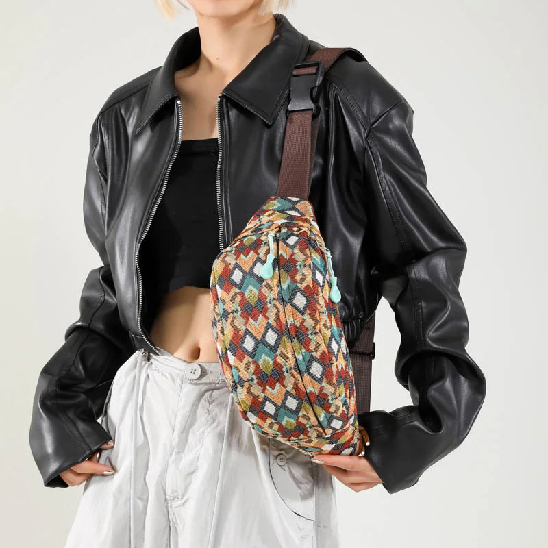 Gürteltasche Damen Leopard Canvas – modisch & praktisch