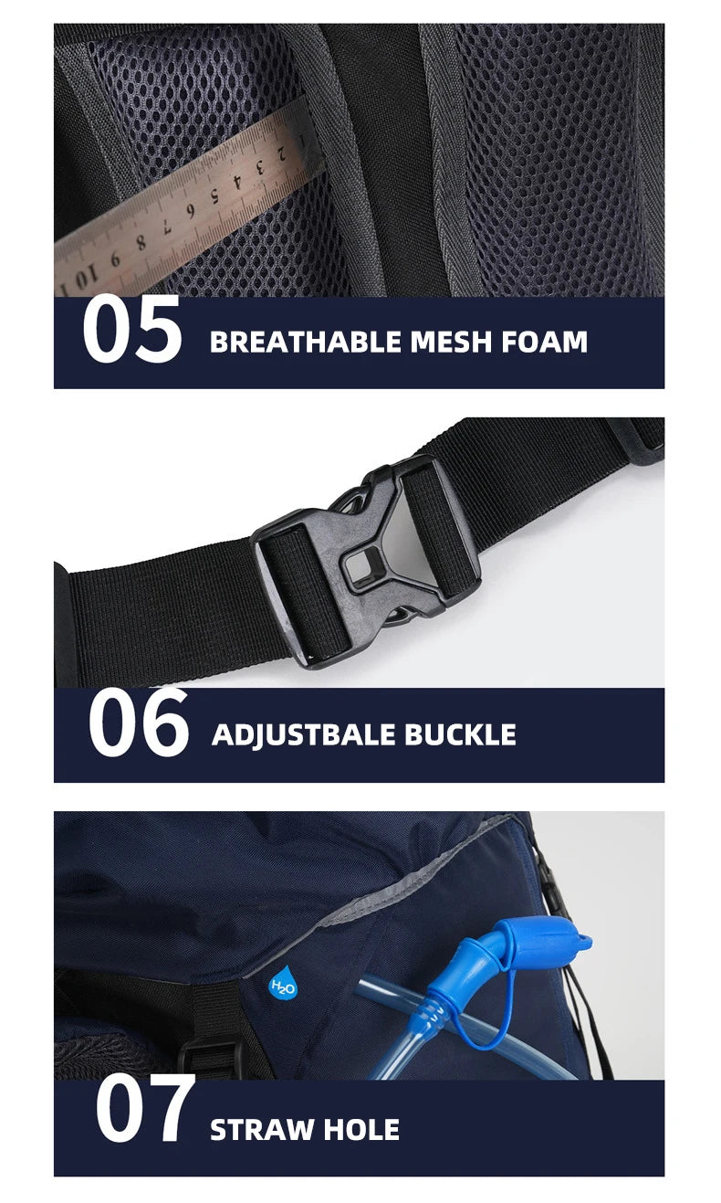 Wanderrucksack 60L wasserdicht – leicht & mit Regenhülle