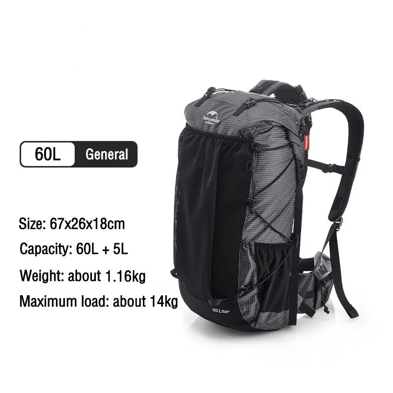 Wanderrucksack 60+5L – Ergonomisch & Wasserdicht