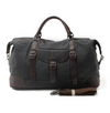Vintage Weekender – Canvas Reisetasche mit Lederdetails, 35 L