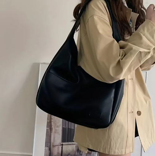 Braun-Schwarze Leder Handtasche – Zeitlos, Elegant & Mit Verstellbarem Schulterriemen