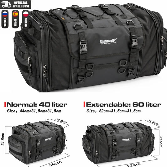 Motorradgepäcktasche wasserdicht  – erweiterbare Motorradhecktasche