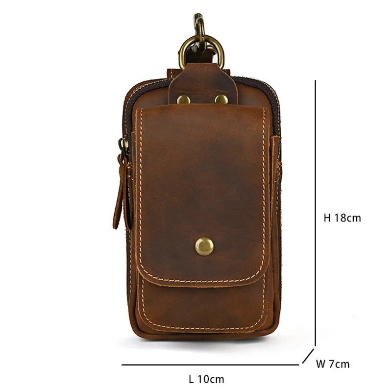 Gürteltasche Leder – Vintage Hüfttasche mit Reißverschluss