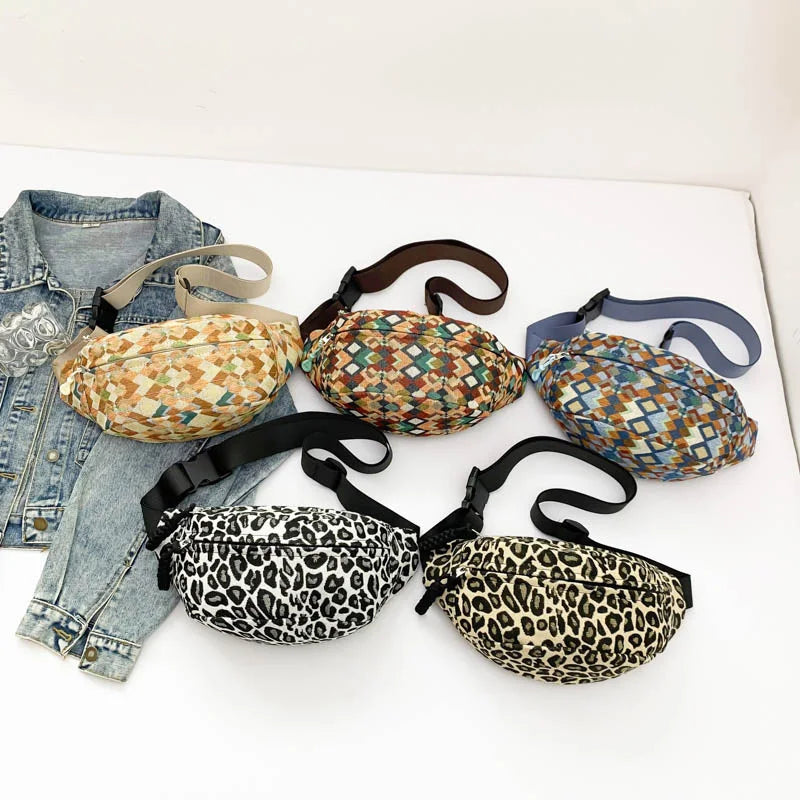 Gürteltasche Damen Leopard Canvas – modisch & praktisch