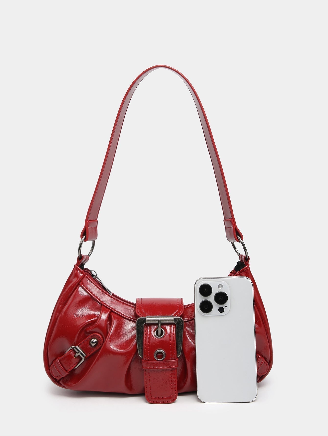 Hobo Bag aus Vintage Kunstleder – Mit Verstellbarem Schulterriemen