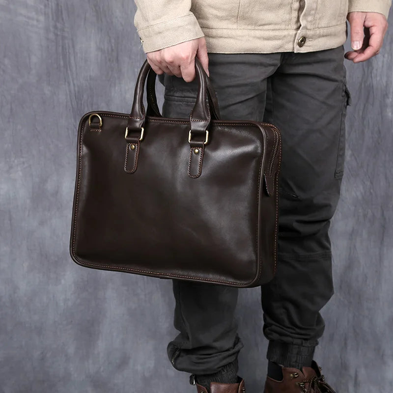 Aktentasche Leder Herren – 14 Zoll Laptoptasche Business