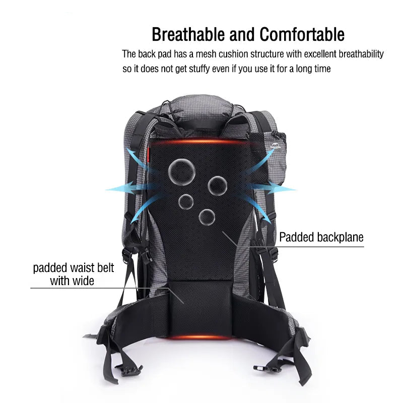 Wanderrucksack 60+5L – Ergonomisch & Wasserdicht
