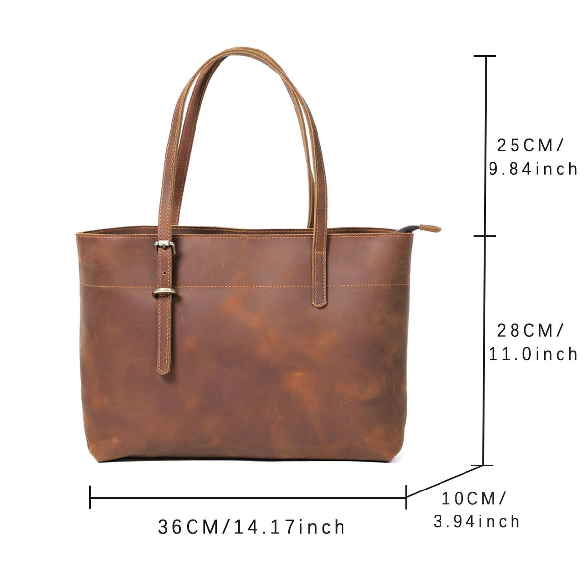 Leder-Aktentasche Herren Vintage – Laptoptasche braun