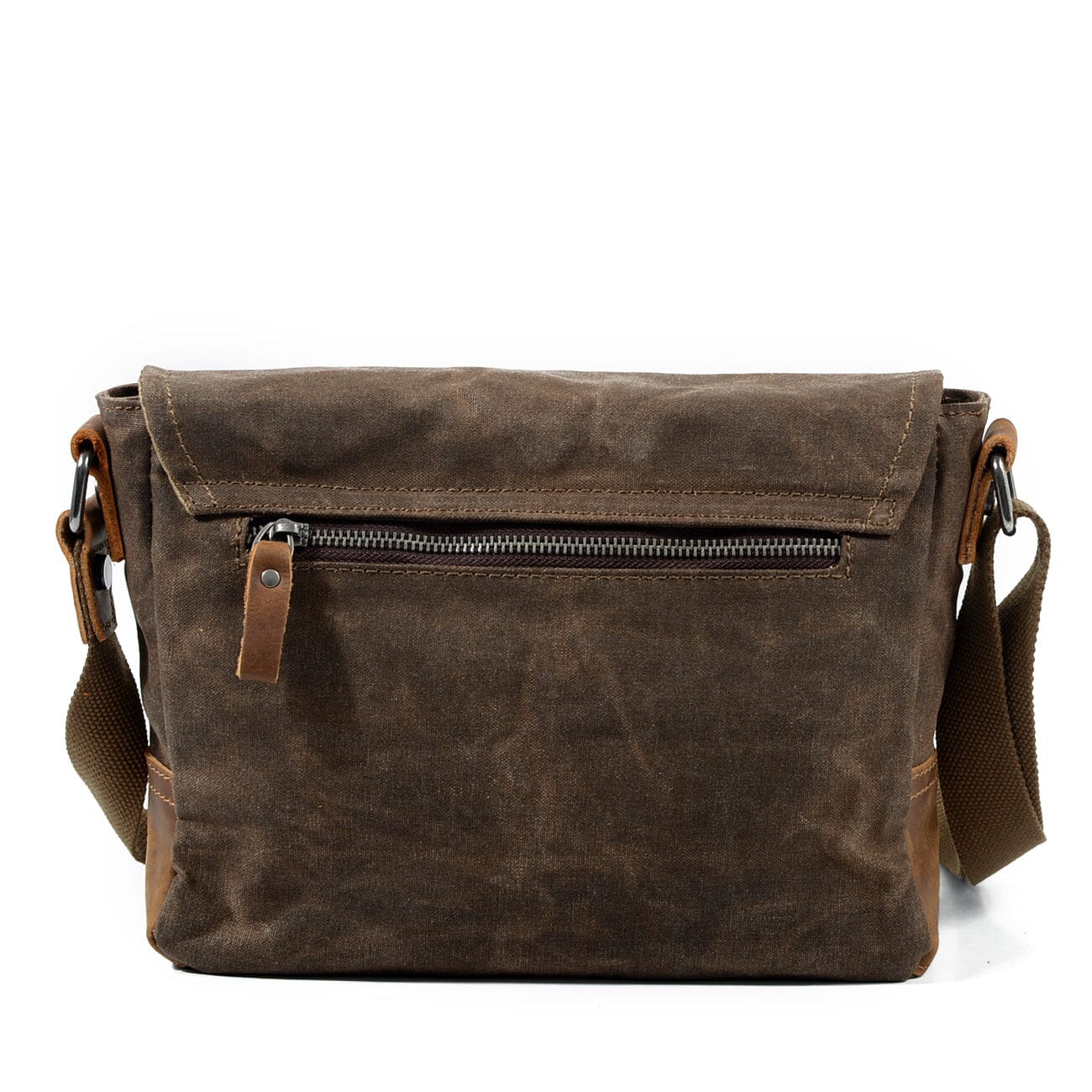 Vintage Messenger Bag – Gewachstes Canvas & Leder, Satchel 4L