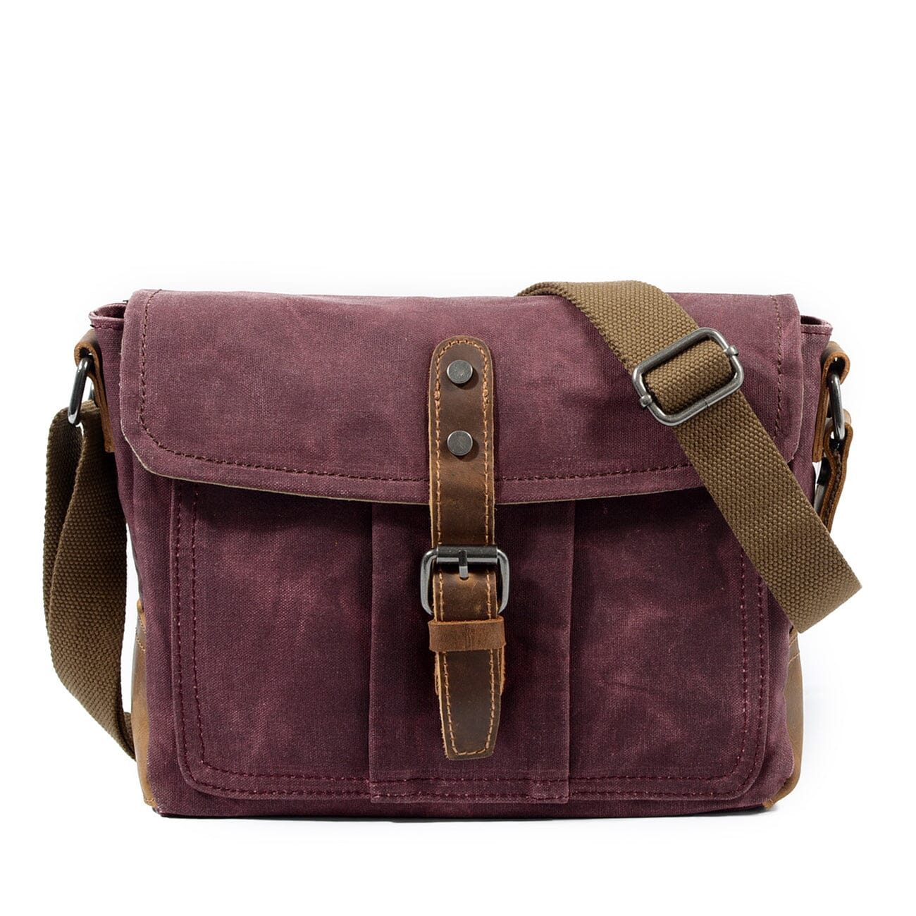 Vintage Messenger Bag – Gewachstes Canvas & Leder, Satchel 4L
