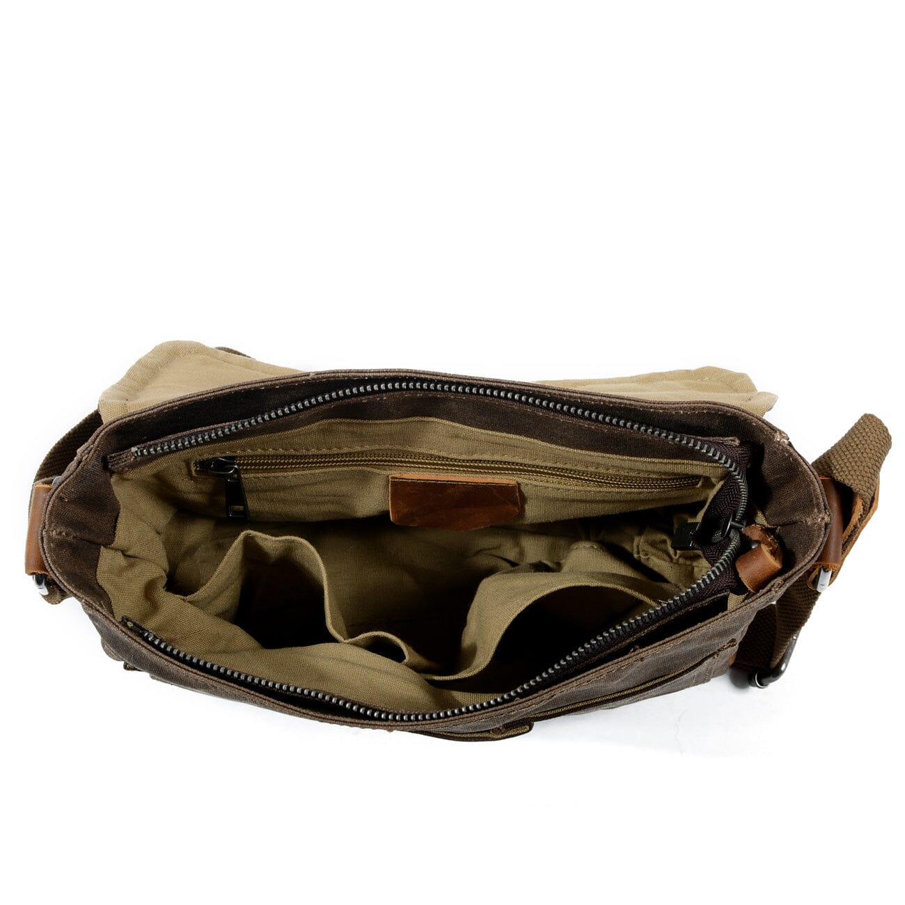 Vintage Messenger Bag – Gewachstes Canvas & Leder, Satchel 4L