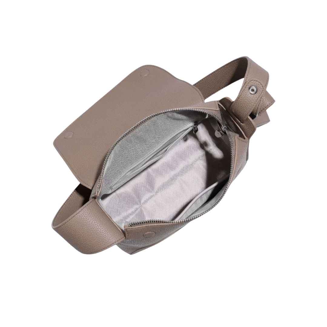 Handtasche aus veganem Leder mit raffinierter, sanft genarbter Textur 3L