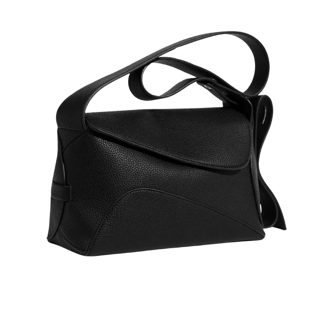 Handtasche aus veganem Leder mit raffinierter, sanft genarbter Textur 3L