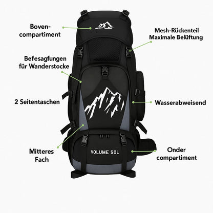 90L Wanderrucksack wasserdicht – Trekking Rucksack für Outdoor