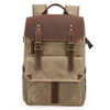 Waxed Canvas Kamera Rucksack 25L aus Canvas & Leder – Vintage Foto-Rucksack TAIGA