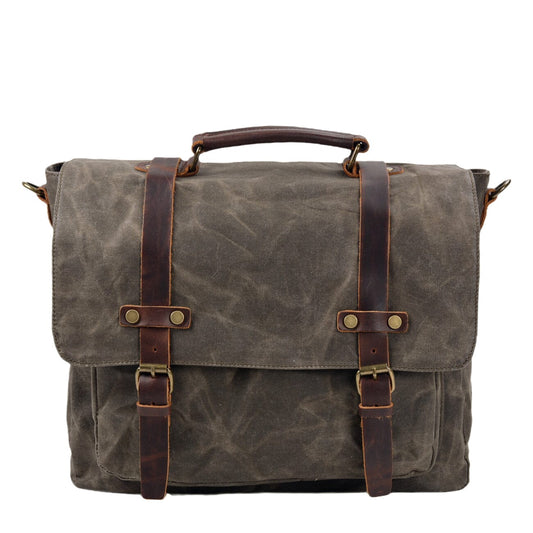 Umhängetasche Herren – Robuste Messenger Bag aus Canvas & Leder