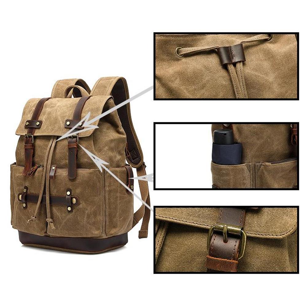 Army Rucksack FALKENRIGG 20L – Militär Rucksack Canvas & Leder