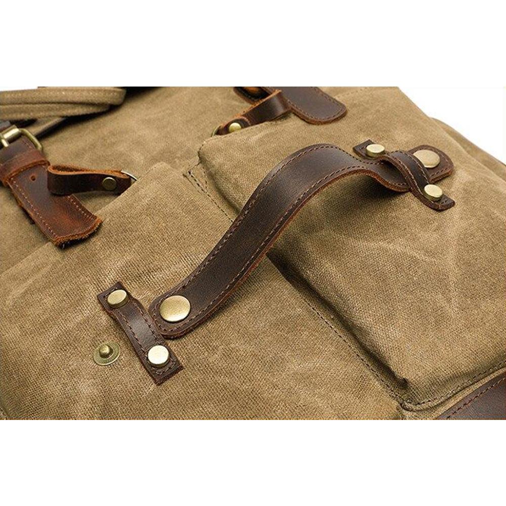 Army Rucksack FALKENRIGG 20L – Militär Rucksack Canvas & Leder