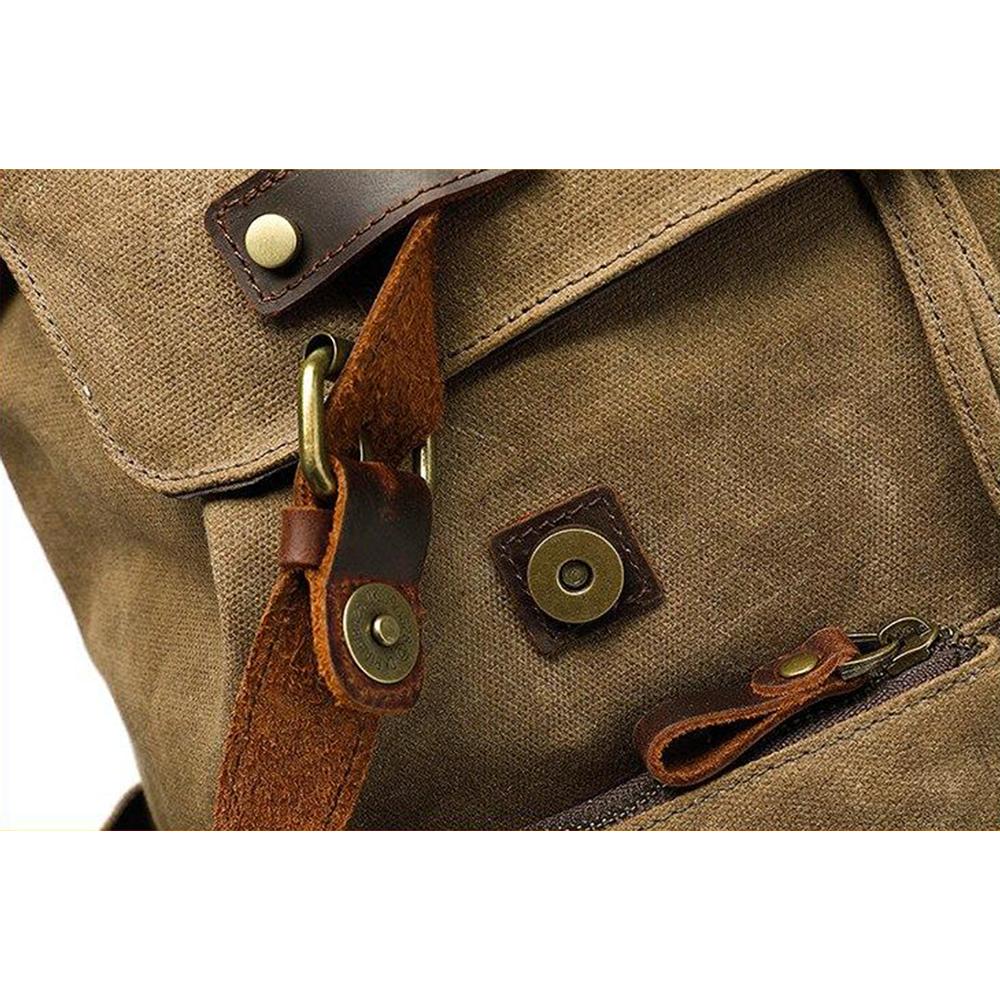 Army Rucksack FALKENRIGG 20L – Militär Rucksack Canvas & Leder