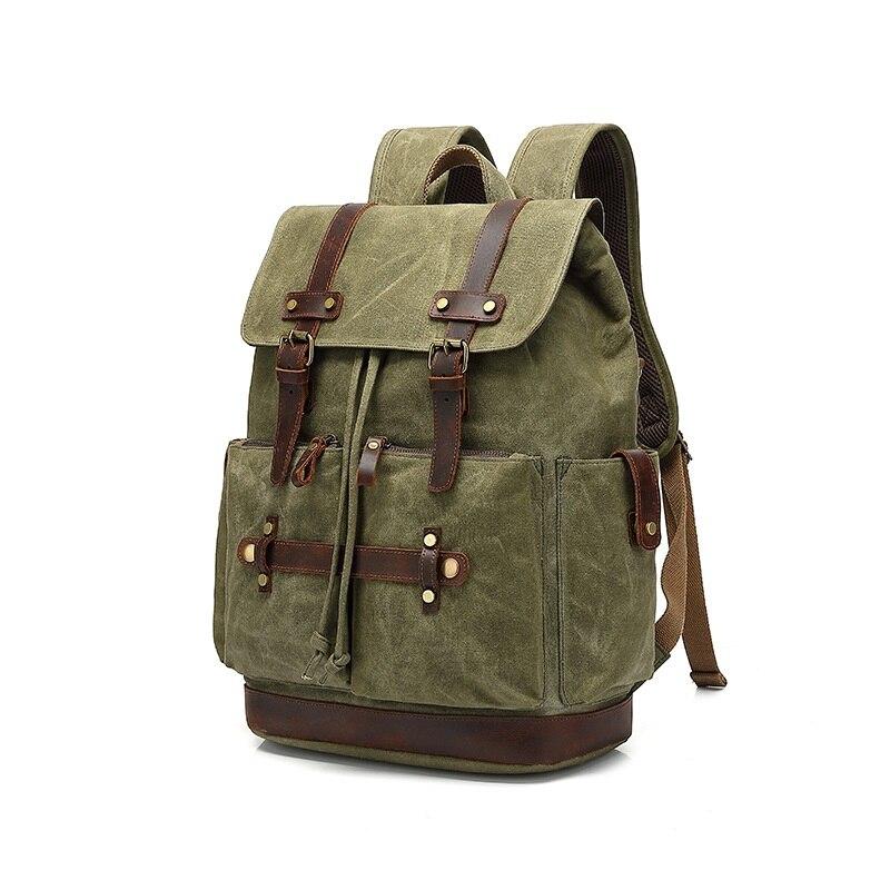 Army Rucksack FALKENRIGG 20L – Militär Rucksack Canvas & Leder