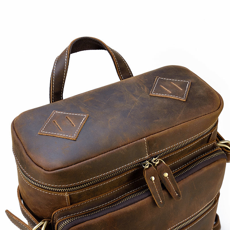 Leder Rucksack Backpack 14L Neravo – Vintage Leder Rucksack