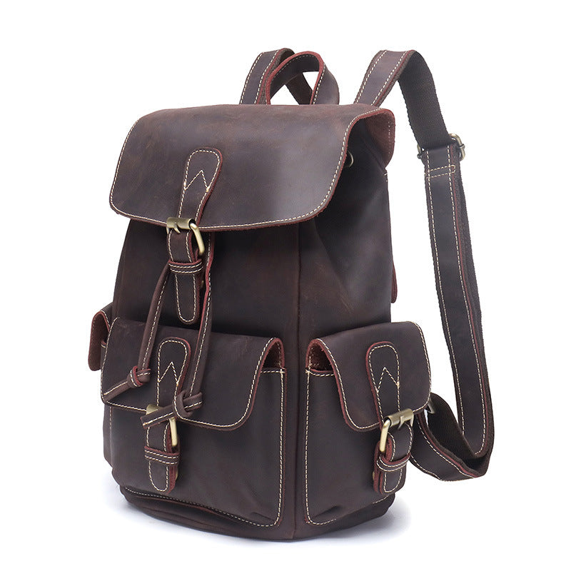 Damen Leder Rucksack 18L Elowen – Vintage Echtleder Backpack