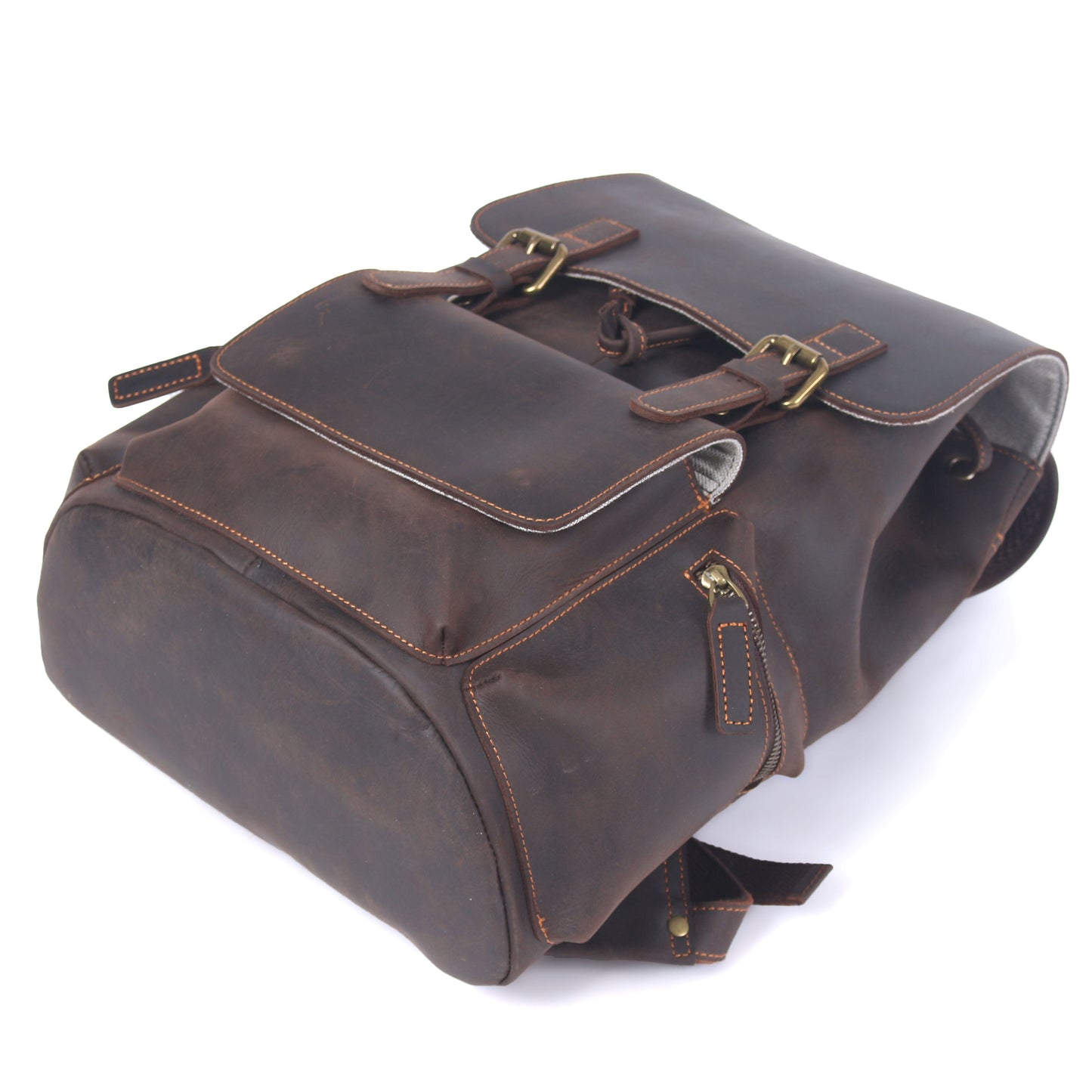 Leder Turnbeutel Rucksack 14L Darven – Vintage Backpack aus Echtleder