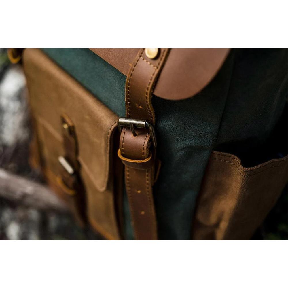 Retro Rucksack Schweden – Vintage Canvas Rucksack mit Laptopfach 18L