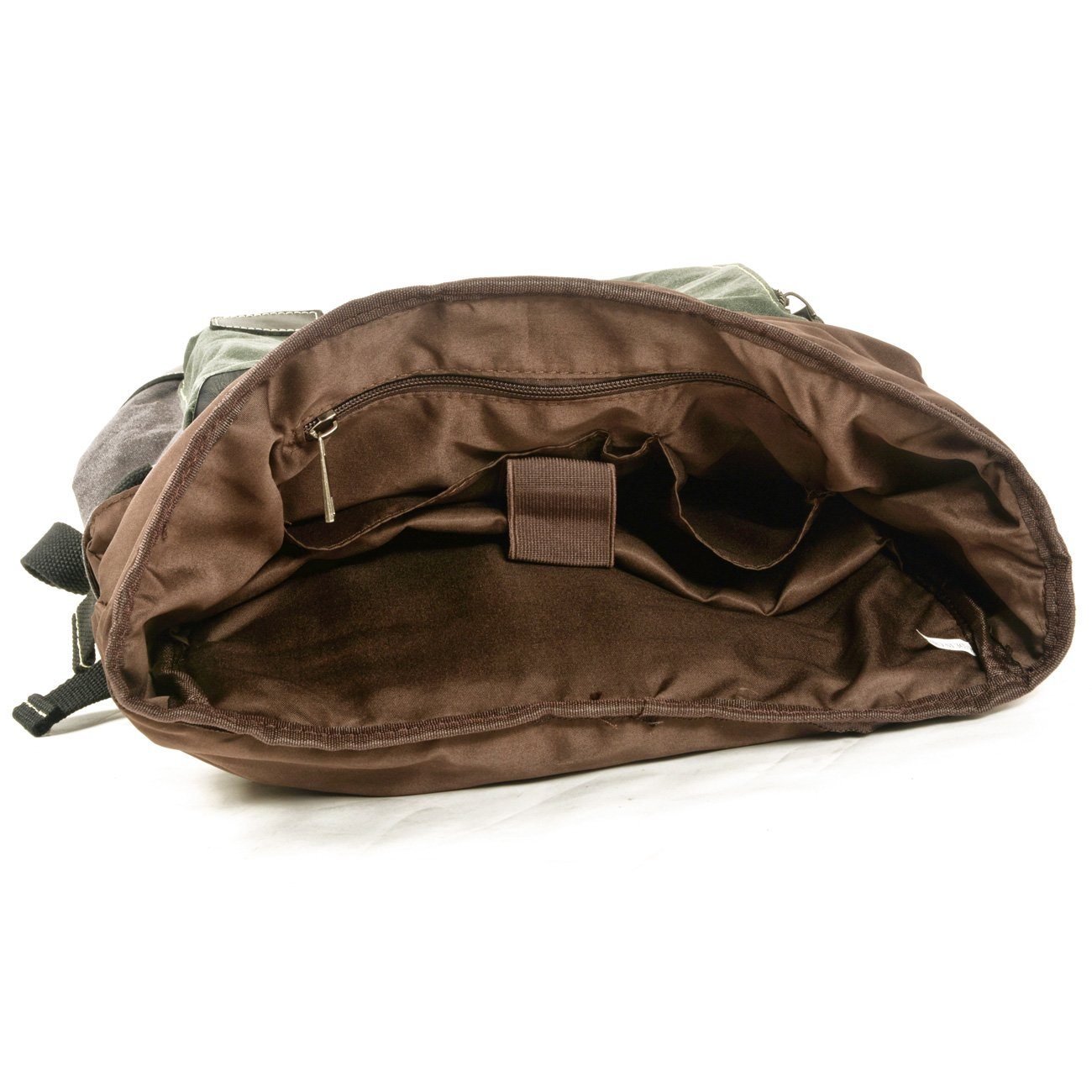 College Rucksack 17L aus Canvas & Leder – Vintage Schulrucksack LINDHOLM