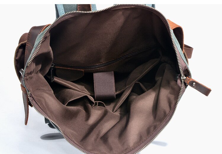 Vintage Rucksack Herren aus Canvas & Leder – Modell Bastian
