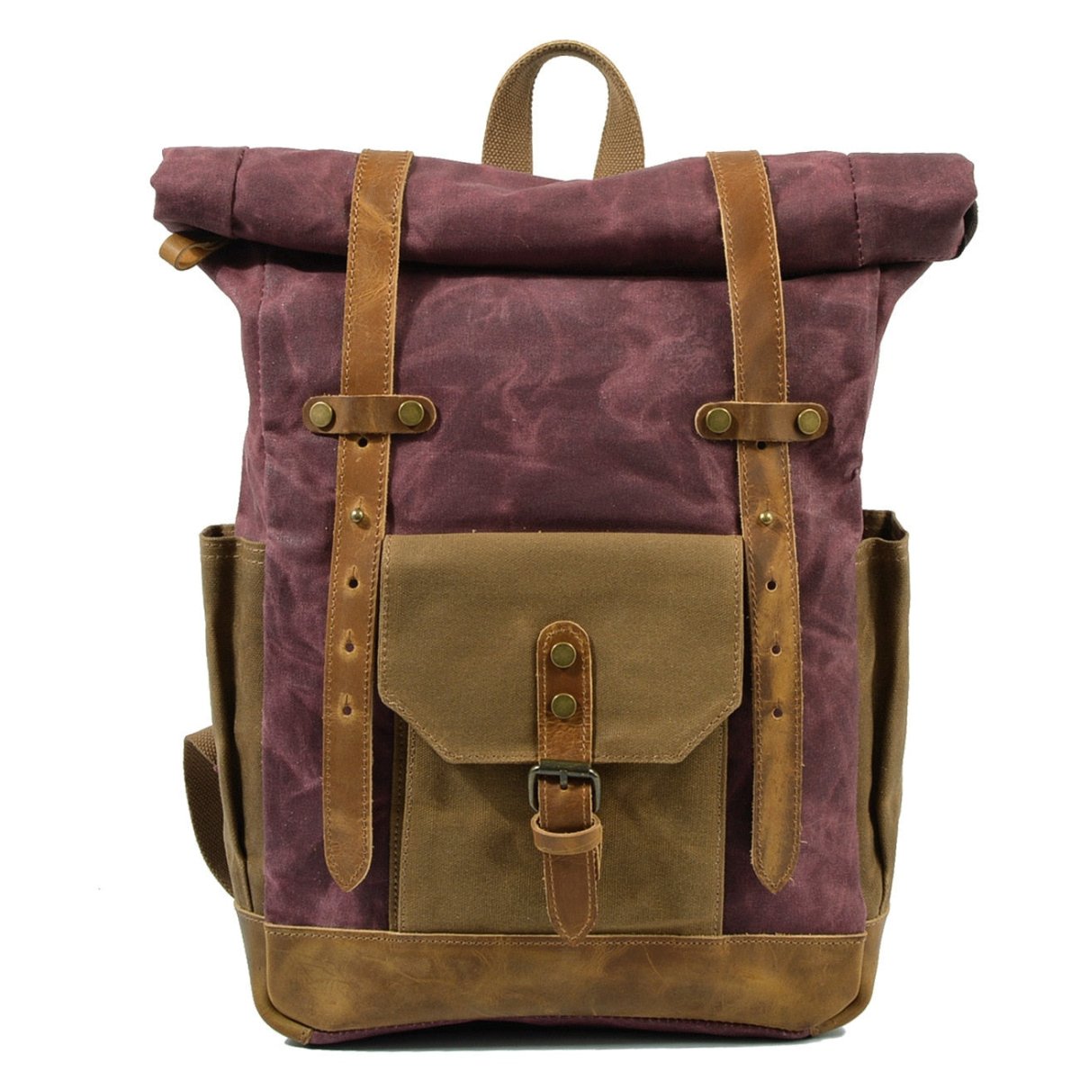 Vintage Rucksack Herren aus Canvas & Leder – Modell Bastian