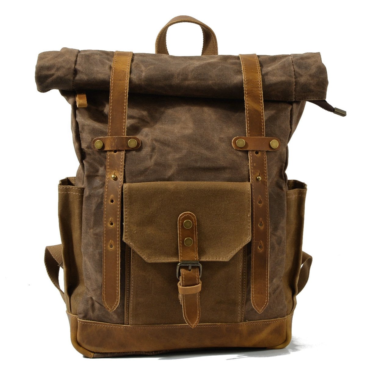 Vintage Rucksack Herren aus Canvas & Leder – Modell Bastian