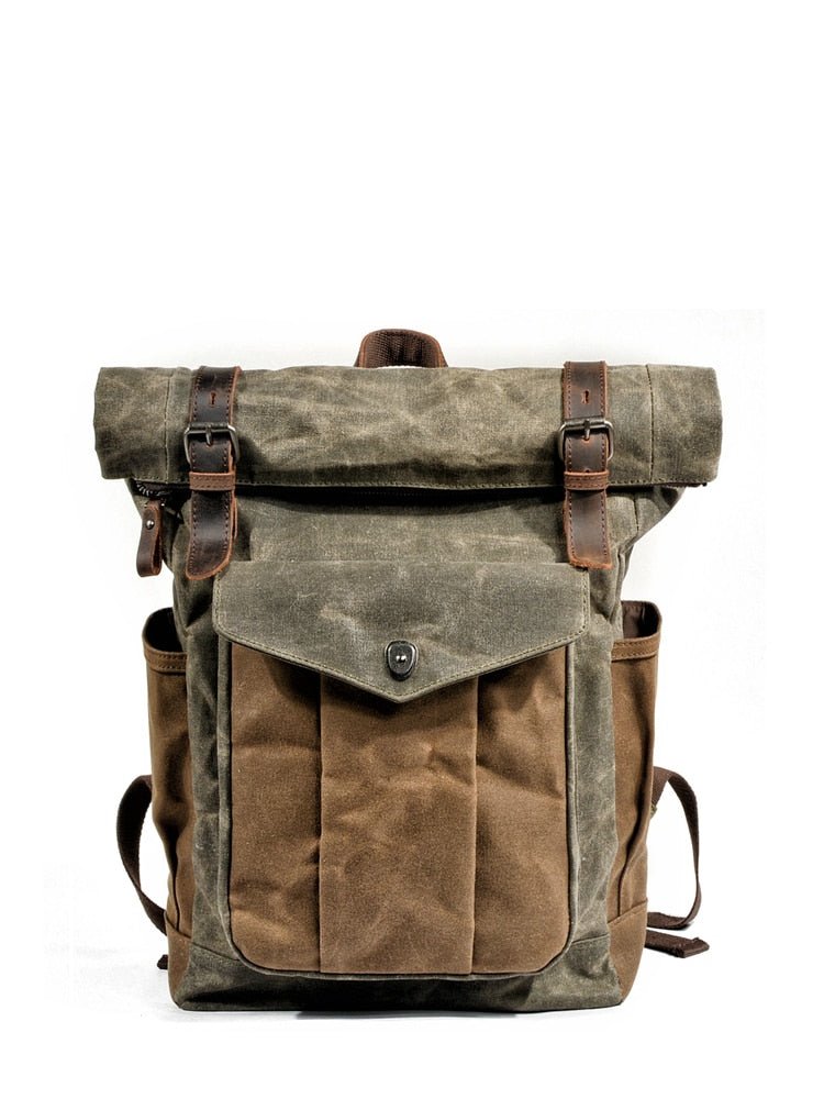 Vintage Rucksack Herren aus Canvas & Leder – Modell Bastian