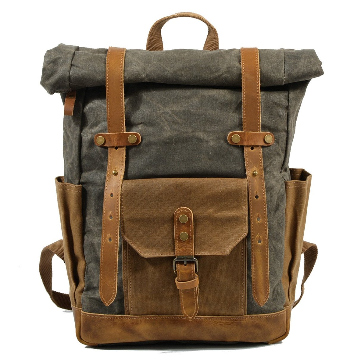 Vintage Rucksack Herren aus Canvas & Leder – Modell Bastian