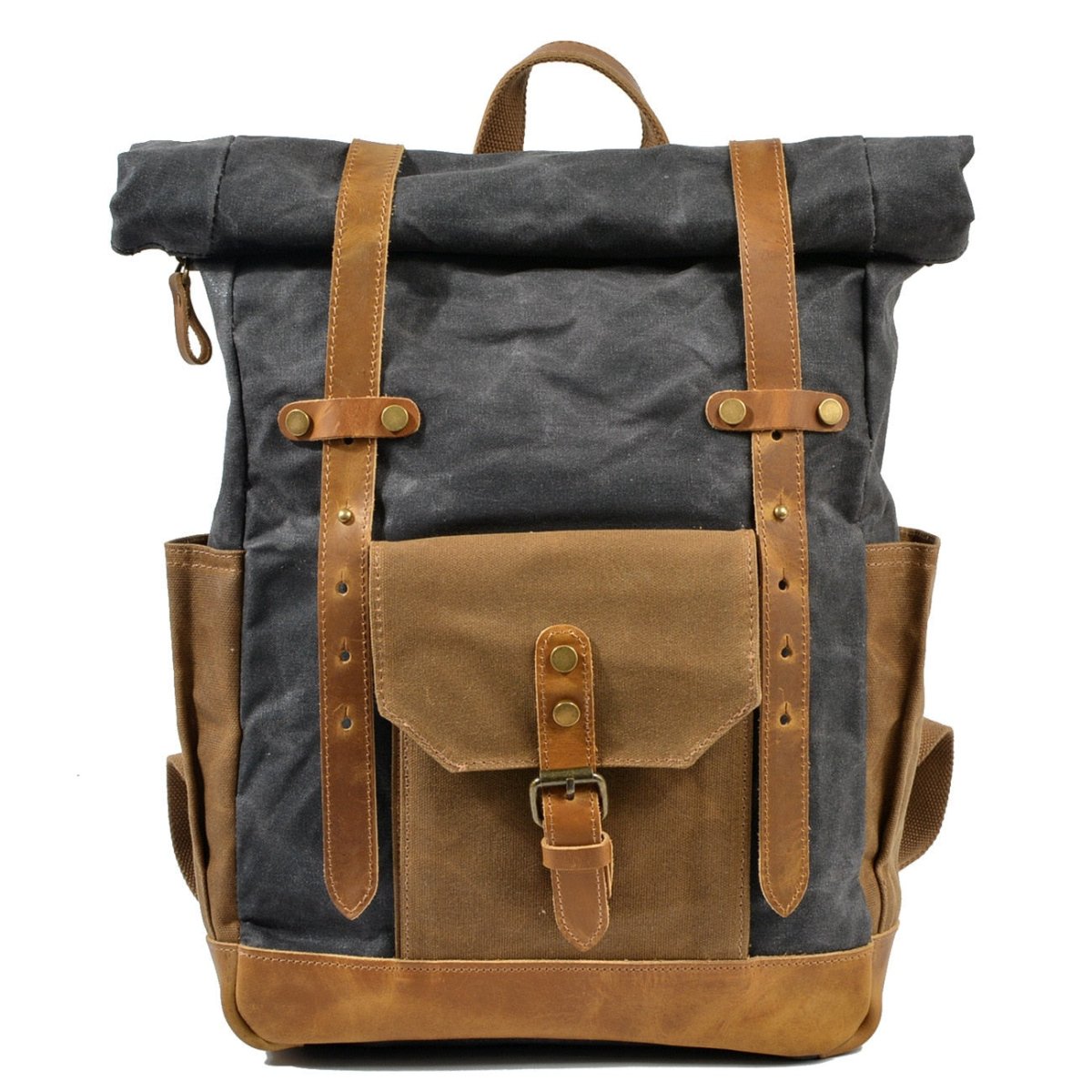 Vintage Rucksack Herren aus Canvas & Leder – Modell Bastian