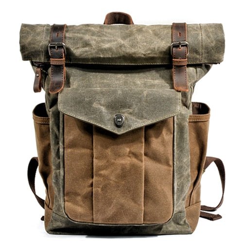 Vintage Rucksack Herren aus Canvas & Leder – Modell Bastian