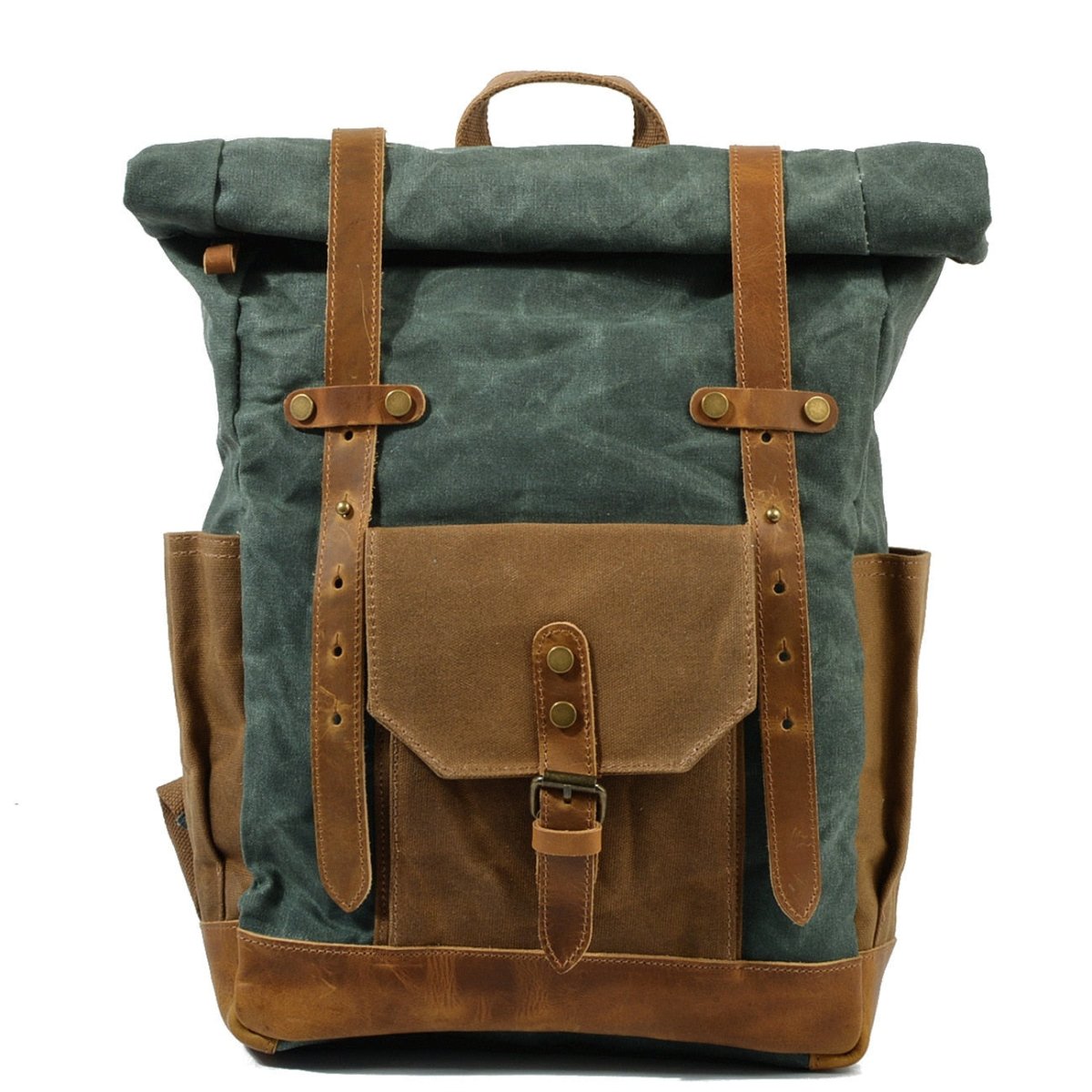 Vintage Rucksack Herren aus Canvas & Leder – Modell Bastian
