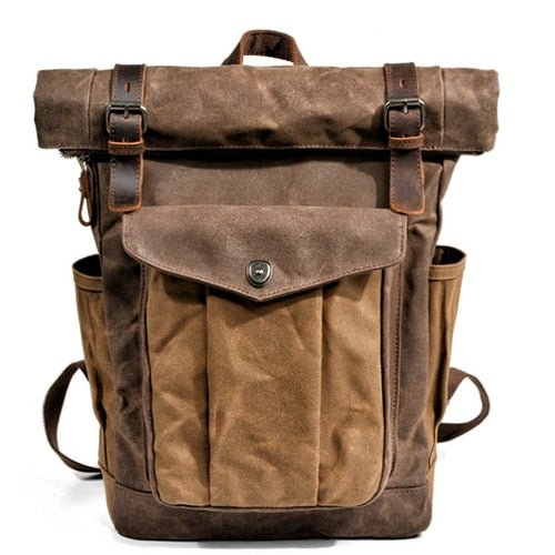 Vintage Rucksack Herren aus Canvas & Leder – Modell Bastian