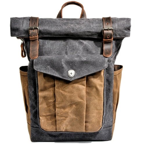 Vintage Rucksack Herren aus Canvas & Leder – Modell Bastian