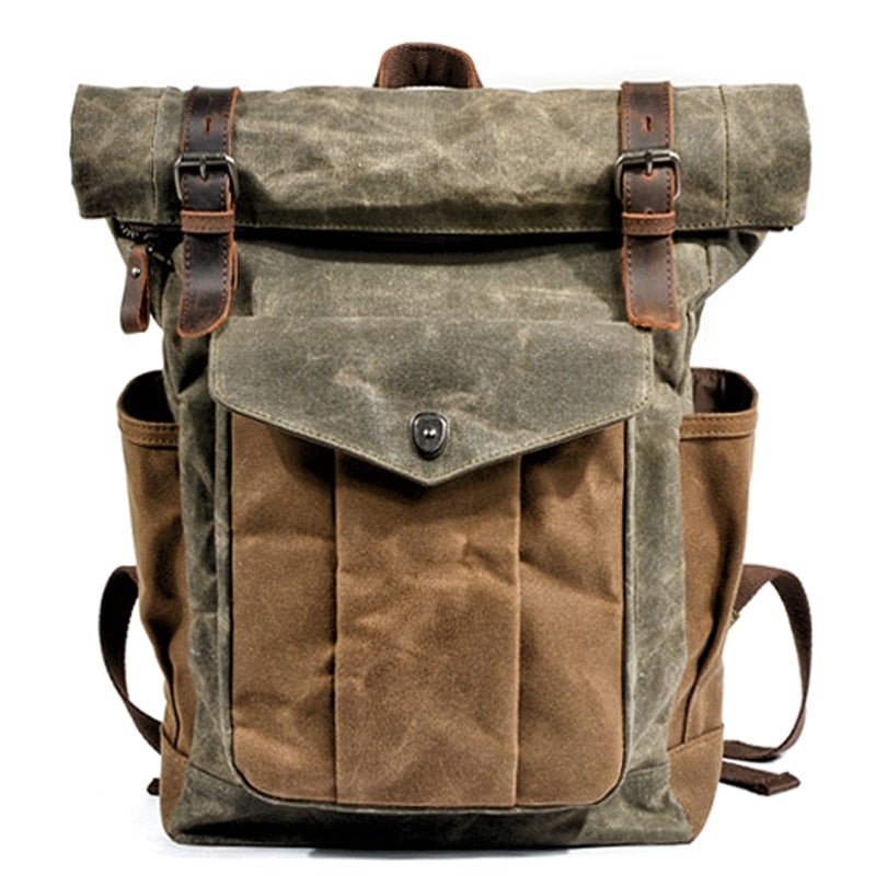 Vintage Rucksack Herren aus Canvas & Leder – Modell Bastian
