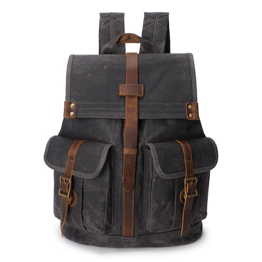 Vintage Rucksack 24L – Canvas & Leder Rucksack NORDVIK
