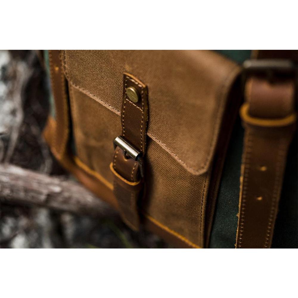 Retro Rucksack Schweden – Vintage Canvas Rucksack mit Laptopfach 18L