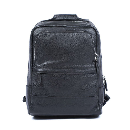 Schwarzer Leder Rucksack 16L Nocteris – Urban Backpack aus Echtleder
