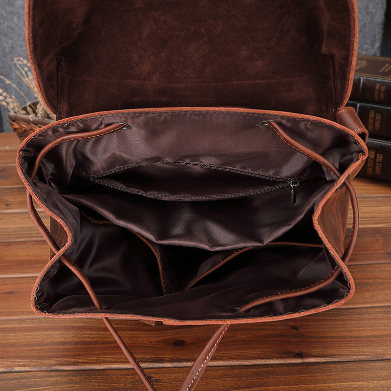Leder Schulranzen Rucksack 16L Oklair – Vintage Satchel aus Leder