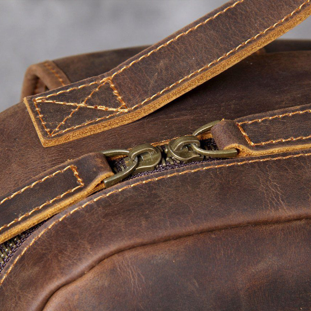 Leder Herren-Rucksack Moritz – Vintage-Rucksack in Hellbraun