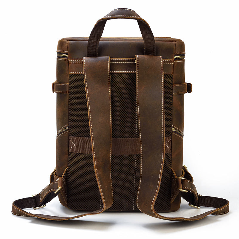 Leder Rucksack Backpack 14L Neravo – Vintage Leder Rucksack