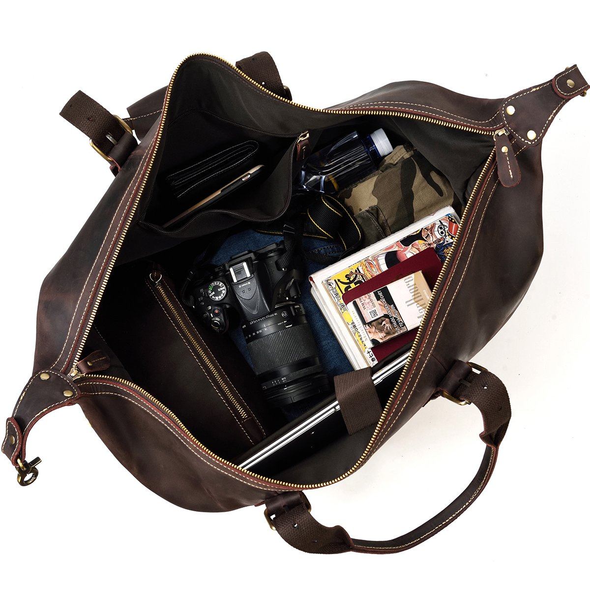 Reisetasche aus Leder 34L – Vintage Panamatasche für stilvolles Reisen